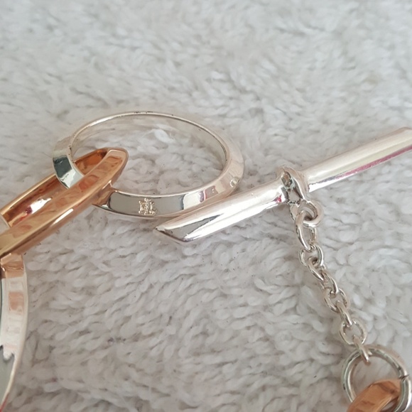 New Ralph Lauren Two Tone Oval Link Bracelet - Picture 3 of 6